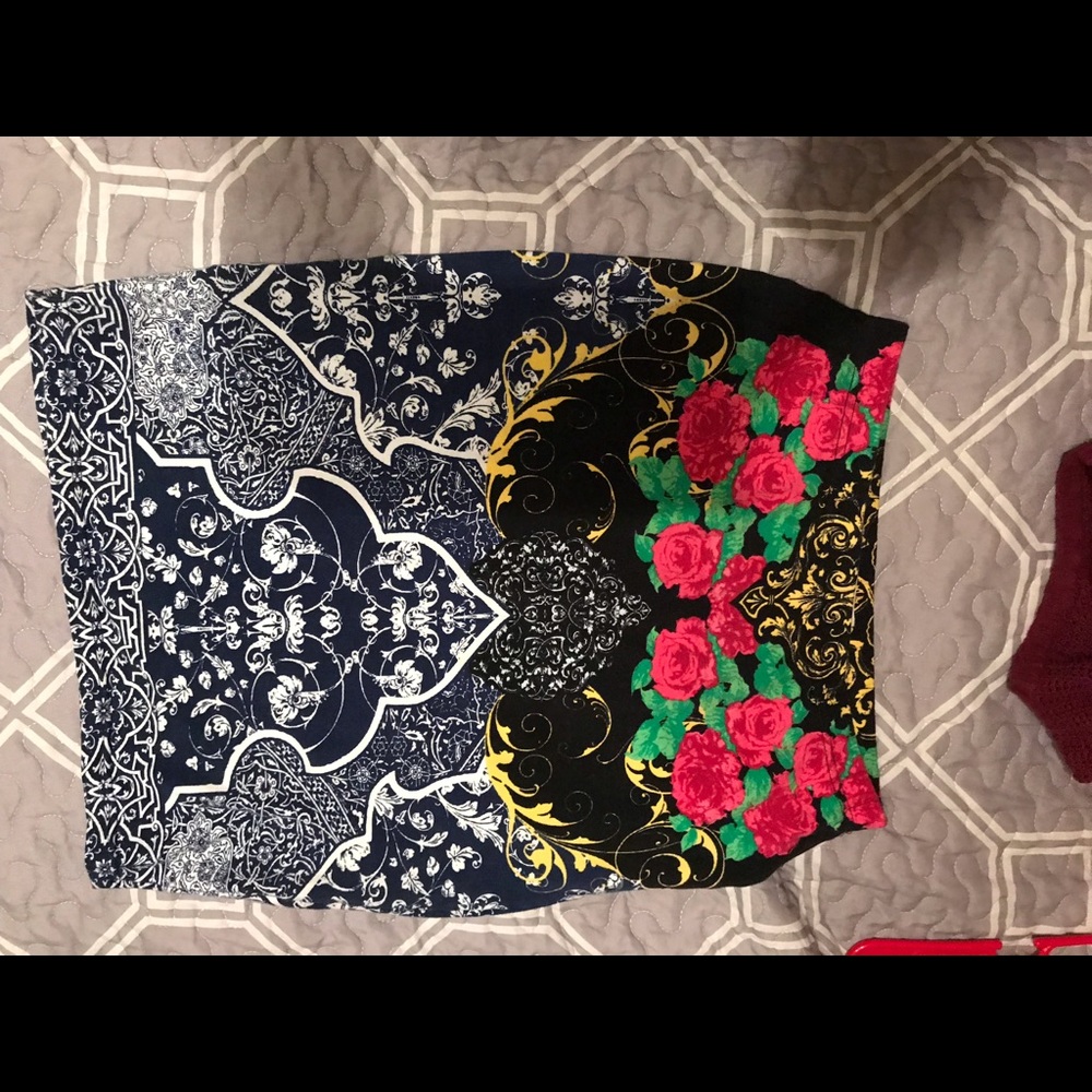 Flower pencil skirt